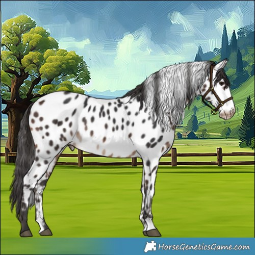 Horse Color:Brown Appaloosa Rabicano