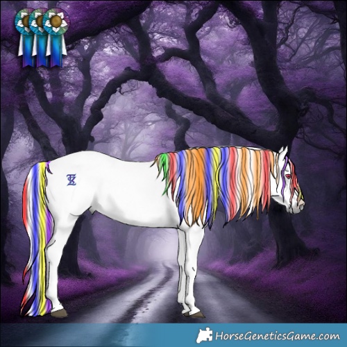 Horse Color:Painted Liver Chestnut Chinchilla 
