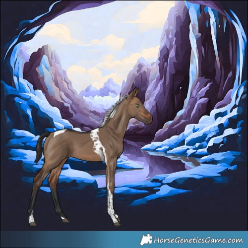 Horse Color:Brown Dun Tobiano 