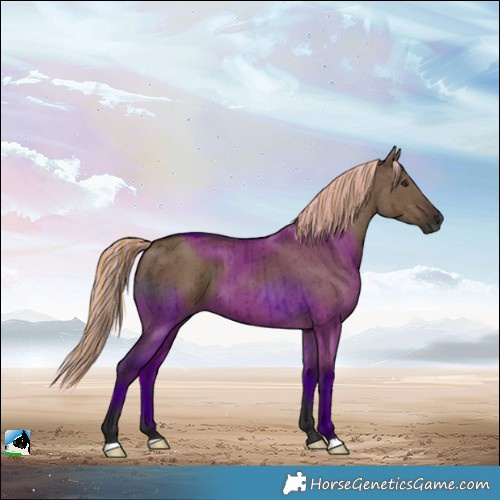 Horse Color:Painted Liver Red Dun Ice Brindle 