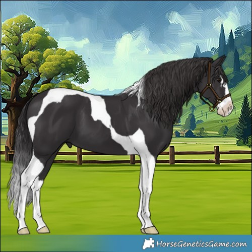 Horse Color:Smoky Black Splash Tobiano 