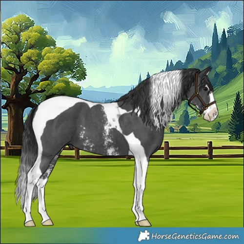 Horse Color:Black Sabino Splash Tobiano