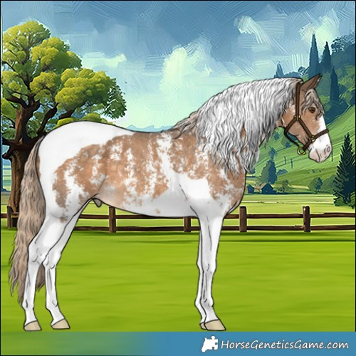Horse Color:Chocolate Palomino Sabino Tobiano