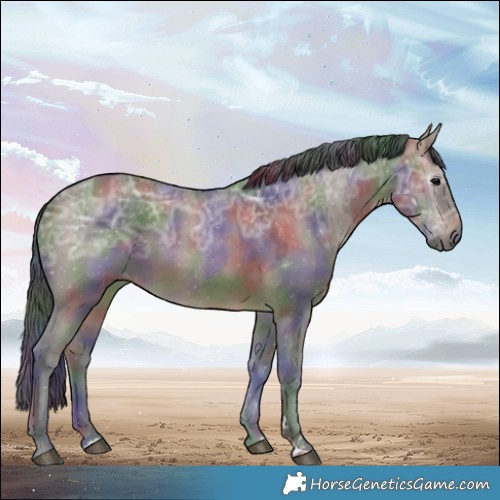 Horse Color:Nacre Brown Ice Dun Mushroom 