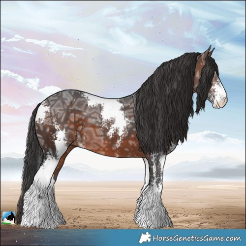 Horse Color:Brown Ice Mushroom Sabino 