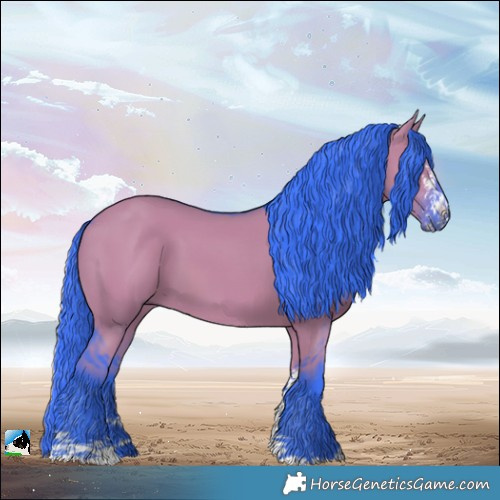 Horse Color:Watercolor Grullo Sabino