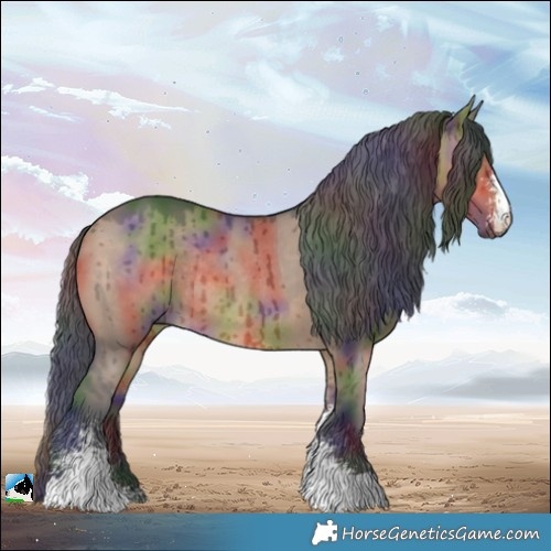 Horse Color:Nacre Brown Dun Sabino Rabicano Brindle 