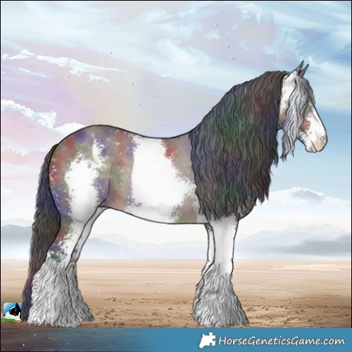 Horse Color:Nacre Brown Dun Sabino