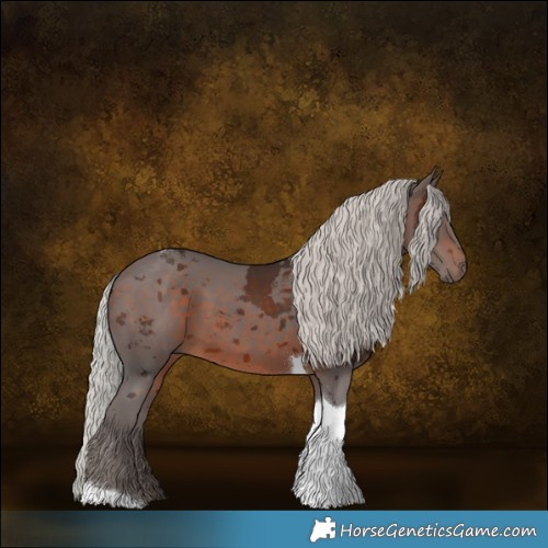 Horse Color:Silver Brown Tobiano 