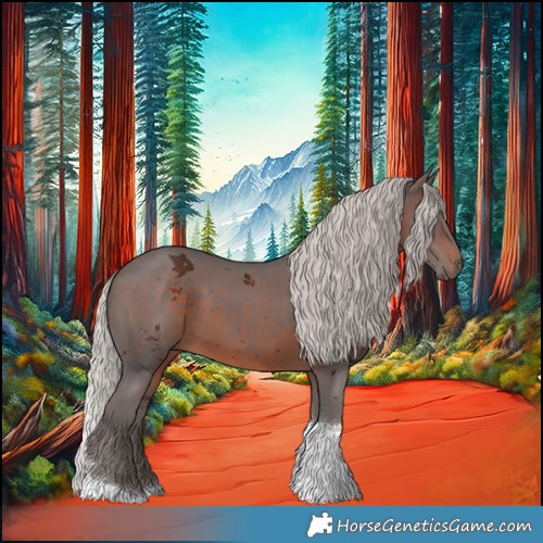 Horse Color:Silver Brown Tobiano