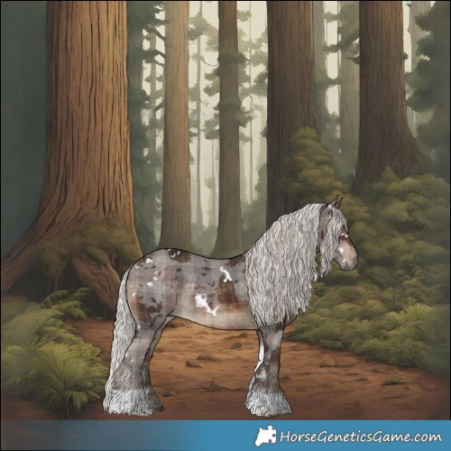Horse Color:Plaid  White Spotted Silver Brown Merle Tobiano 