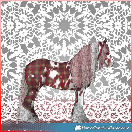 Horse Color:Plaid  White Spotted Silver Brown Splash Tobiano Skewed LP Spotted 