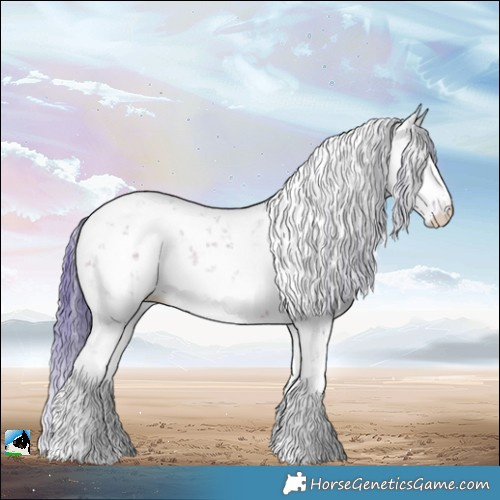 Horse Color:Watercolor Bay Dun Sabino Brindle