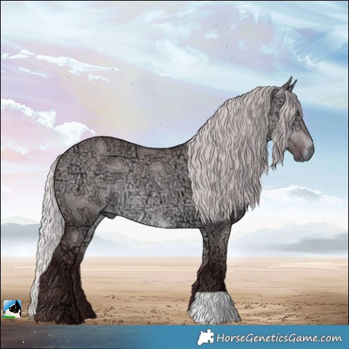 Horse Color:Chocolate Silver Brown Chinchilla Ice Dun Rabicano 
