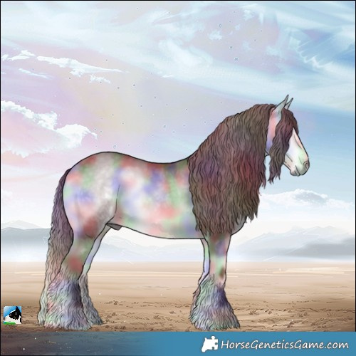 Horse Color:Nacre Chocolate Buckskin Chinchilla Onyx 