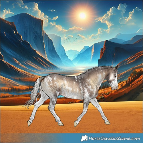 Horse Color:Silver Brown Onyx Sabino 