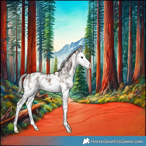 Horse Color:Silver Brown Dun Sabino Splash 