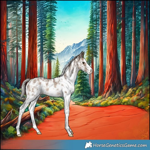 Horse Color:Silver Brown Dun Sabino 