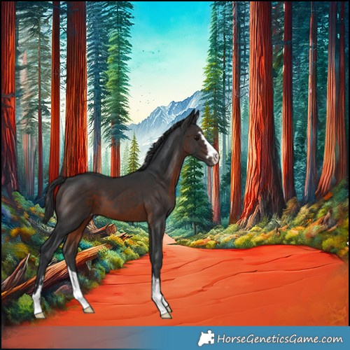 Horse Color:Brown Appaloosa 