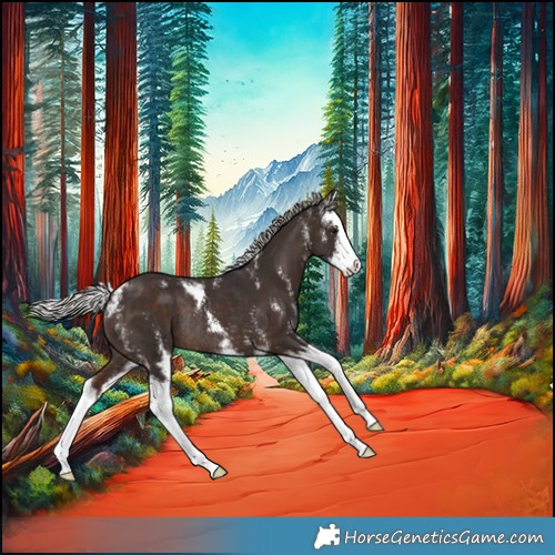 Horse Color:Silver Brown Sabino Splash Rabicano 