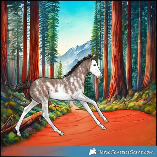 Horse Color:Liver Chestnut Sabino Splash Appaloosa 