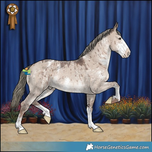 Horse Color:Liver Red Dun Mushroom Sabino Varnish Brindle 