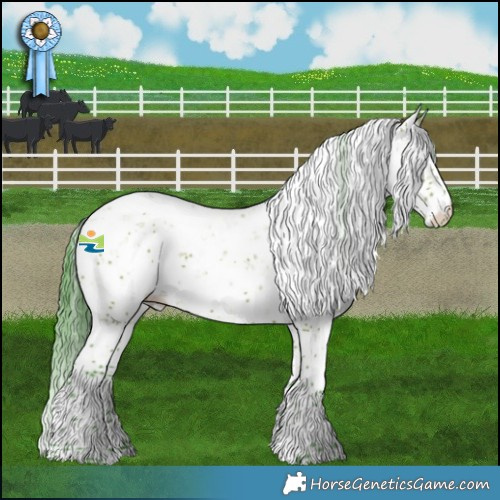 Horse Color:Watercolor Grullo Sabino 