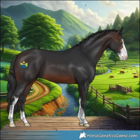 Horse Color:Brown Sabino