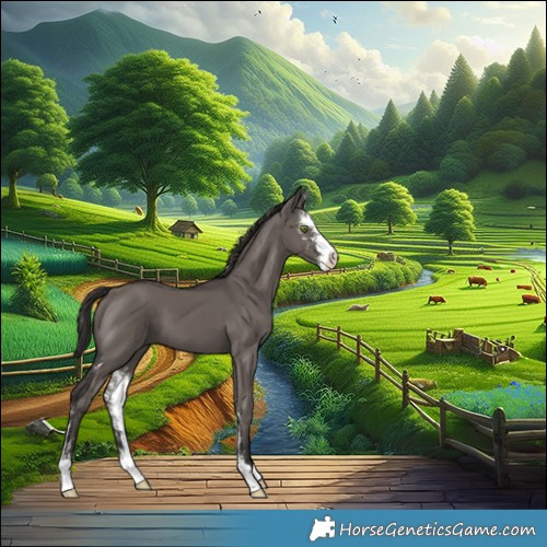 Horse Color:Smoky Grullo Sabino 