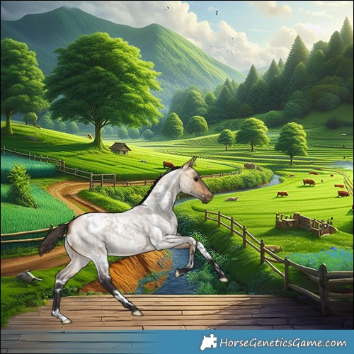 Horse Color:White Spotted Buckskin Roan Dun 