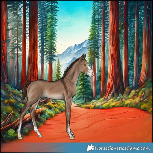 Horse Color:Liver Red Dun Sabino 