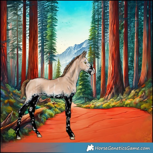 Horse Color:White Spotted Chestnut Ice Pearl 