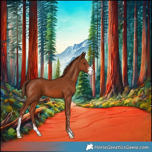 Horse Color:Chestnut Sabino 