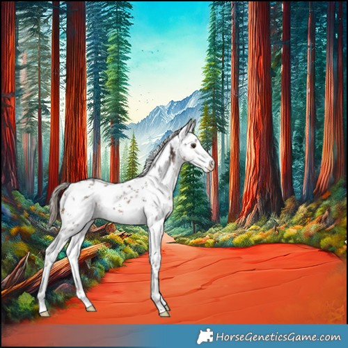 Horse Color:White Spotted Liver Chestnut Sabino Appaloosa 