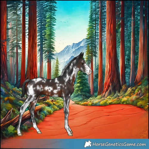 Horse Color:White Spotted Brown Sabino 