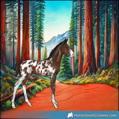 Horse Color:Liver Chestnut Sabino Appaloosa 