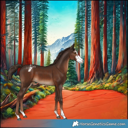 Horse Color:Liver Chestnut Sabino Appaloosa 