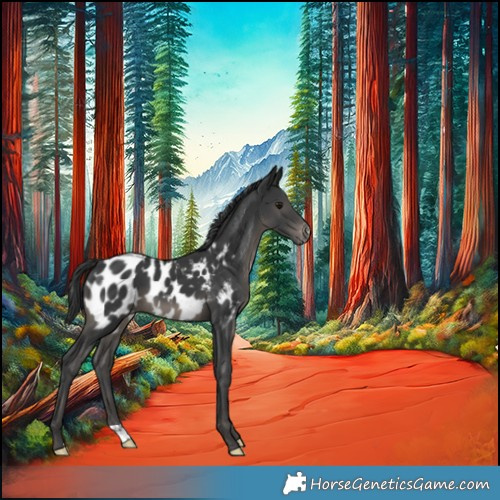 Horse Color:Black Appaloosa 