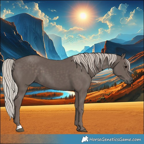 Horse Color:Silver Black 