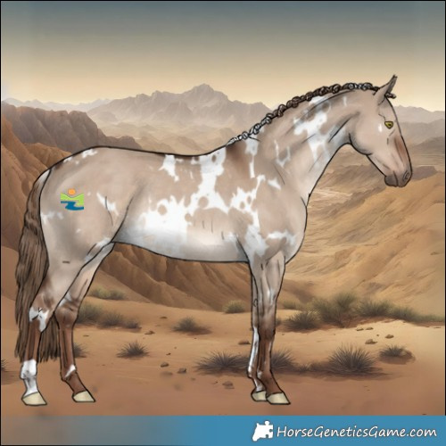 Horse Color:White Spotted Liver Red Dun Rabicano