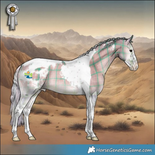Horse Color:Watercolor Plaid  Silver Grullo Onyx Sabino Tobiano Appaloosa Rabicano 