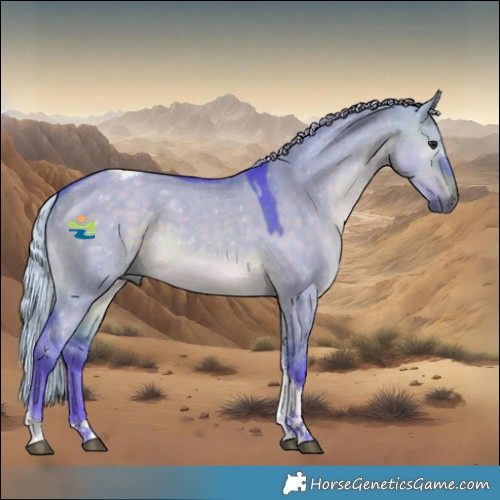 Horse Color:Watercolor Silver Brown Dun Tobiano 