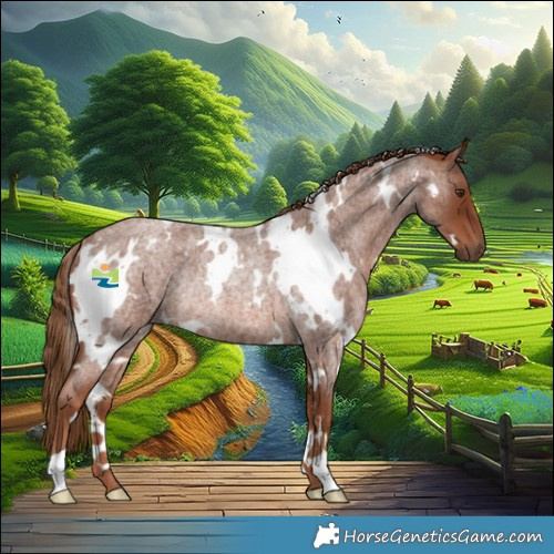 Horse Color:White Spotted Red Roan Rabicano 