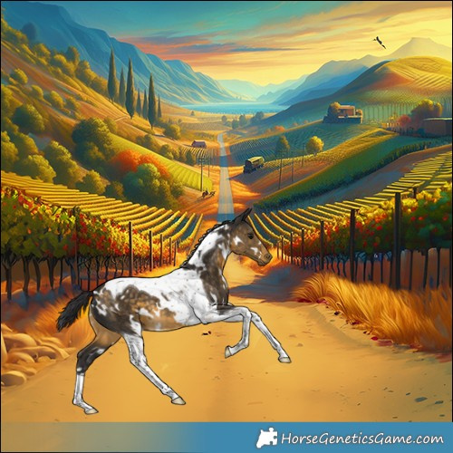 Horse Color:White Spotted Buckskin Tobiano 