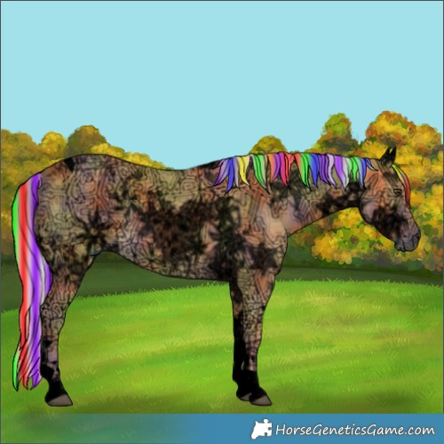 Horse Color:Void Painted Nacre Palomino Ice Tobiano 