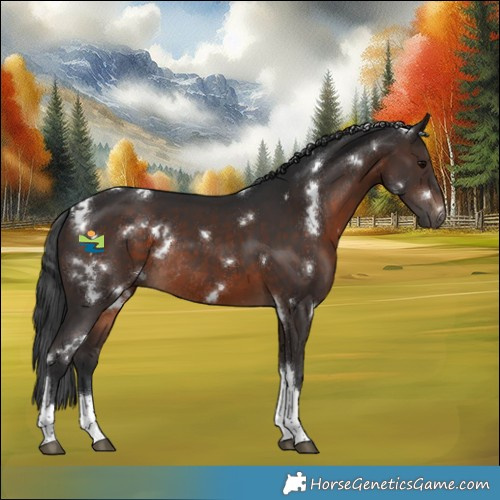 Horse Color:White Spotted Brown Tobiano Rabicano 