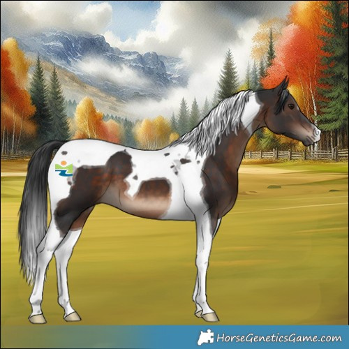 Horse Color:Brown Tobiano