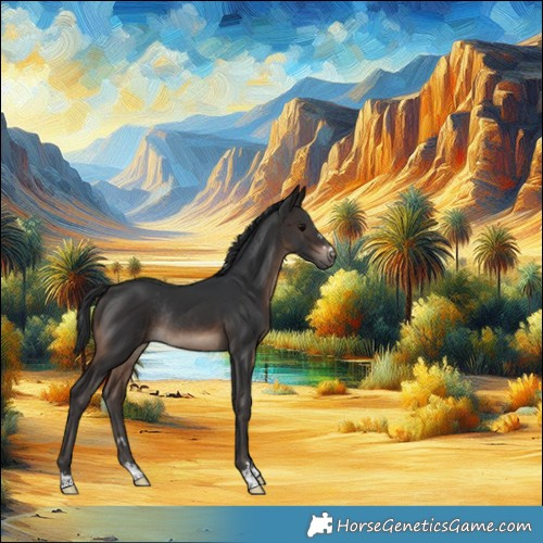 Horse Color:Brown Rabicano 