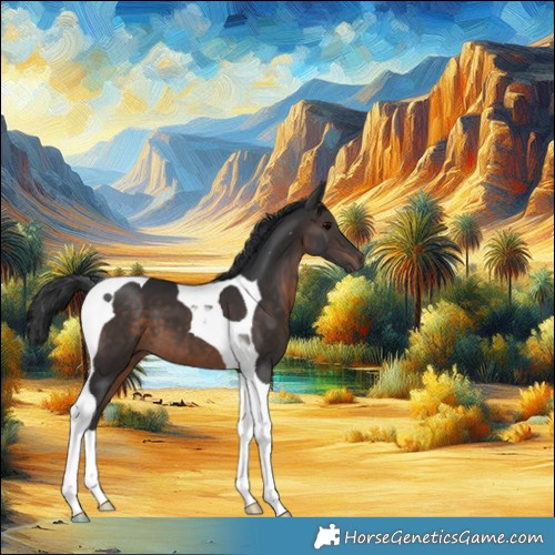 Horse Color:Brown Tobiano 