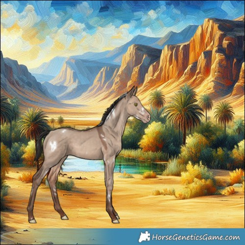 Horse Color:White Spotted Sable Champagne Dun Rabicano 